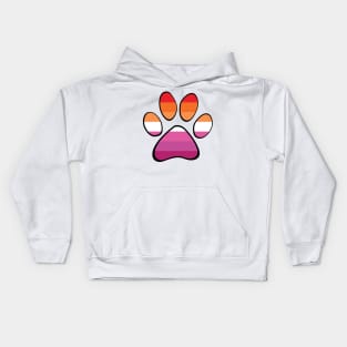 Lesbian Pride Paw Kids Hoodie